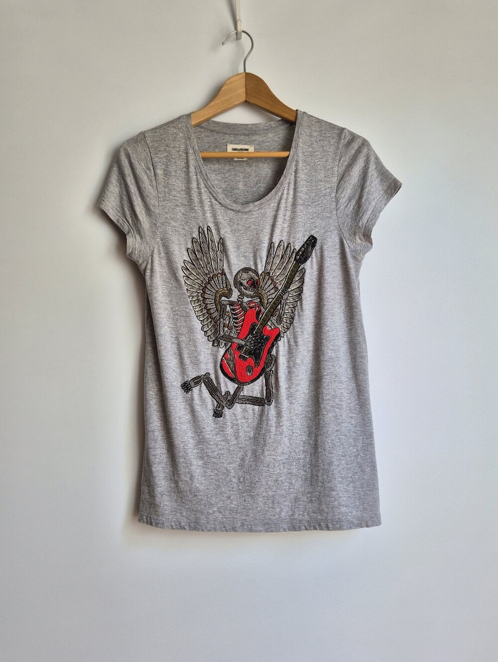 Zadig & Voltaire Titan Brode Skeleton Tee Small Rockstar Girlfriend Indie Sleaze - Picture 9 of 16